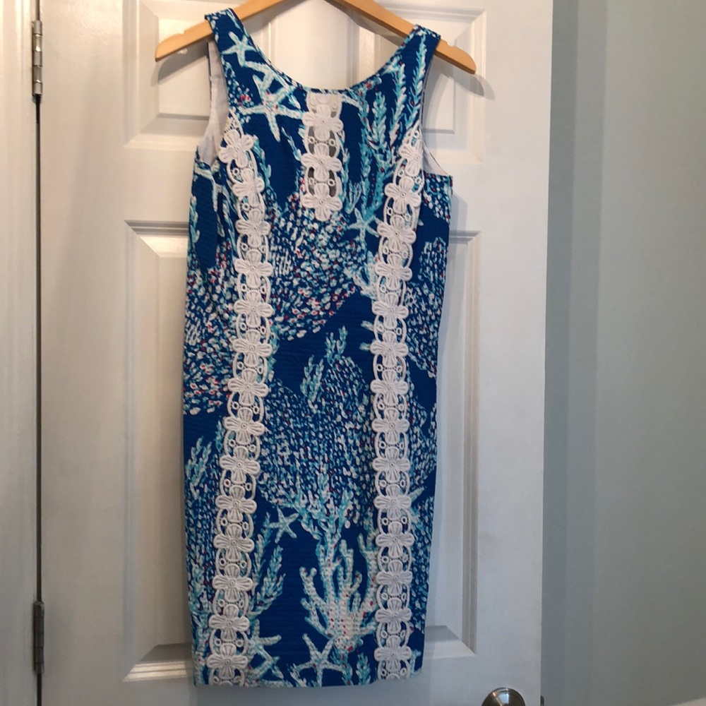 Lilly Pulitzer blue coral dress size 4